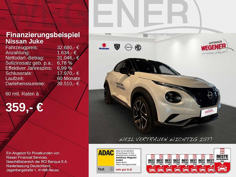 Nissan Juke 1.6 HYBRID 143 PS 4AMT