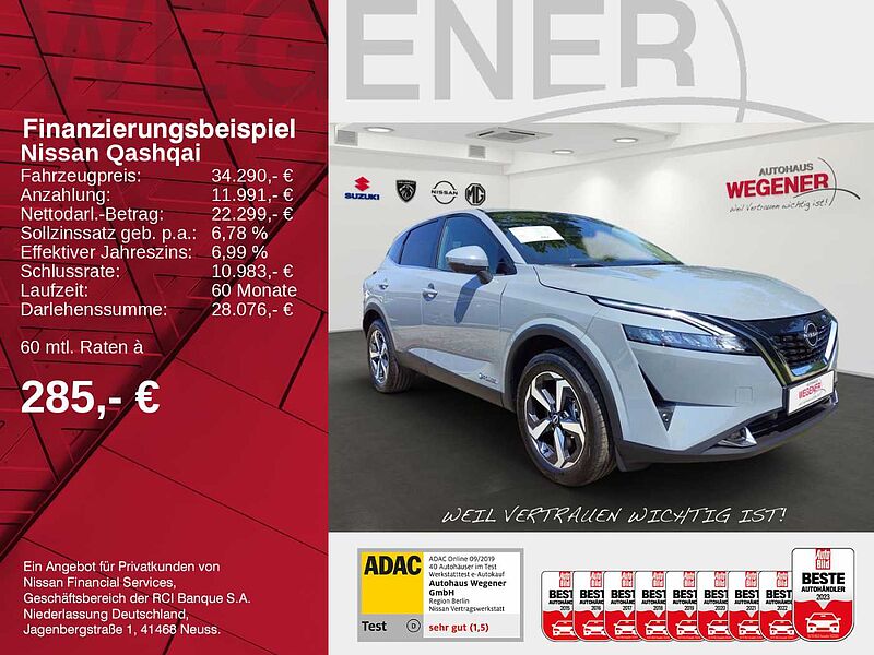 Nissan Qashqai 1.5 VC-T e-POWER N-CONNECTA Beheizbare Frontscheibe, Lenkrad und Sitze