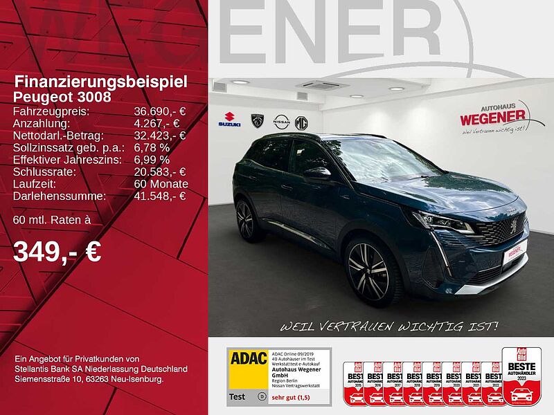 Peugeot 3008 GT 1.6 Plug in Hybrid4 300 *Focal*SHZ*7,4*