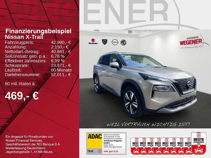 Nissan X-Trail N-CONNECTA 1.5 VC-T e-POWER 204 PS 19'-Leichtmetallfelgen, 10,8' Head-up-Display