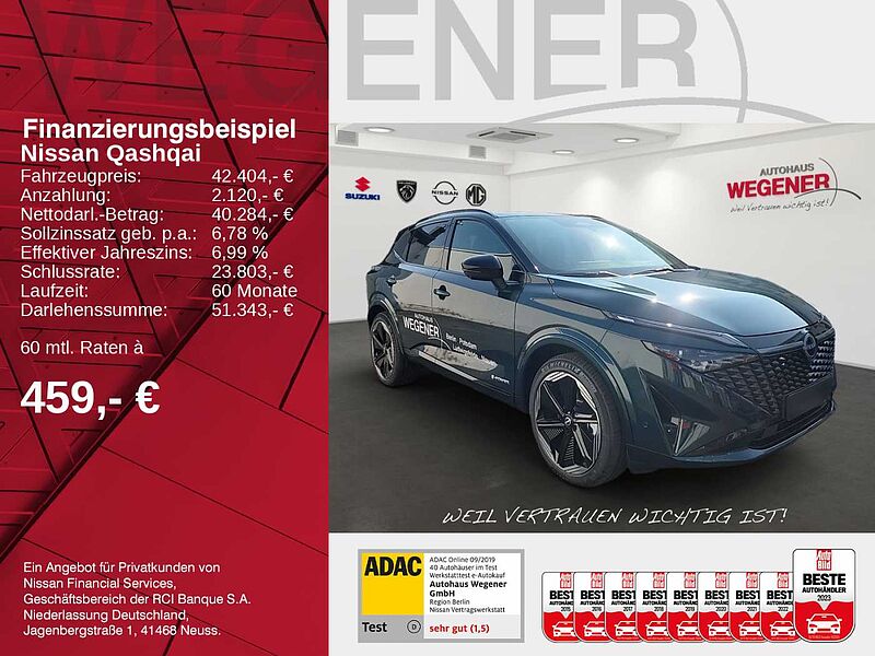 Nissan Qashqai 1.5 VC-T e-POWER N-DESIGN 20'LM-Felgen Carplay Google-Automotiove Alcantara/ Led