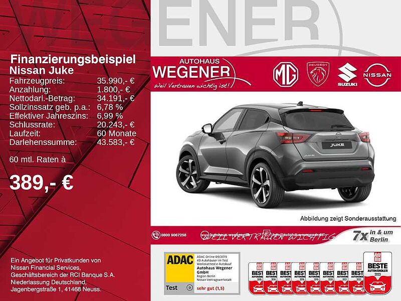 Nissan Juke 1.6 HYBRID 143 PS 4AMT